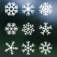 New 2025 Waterproof Die Cut Vinyl Snowflake Decal Stickers - Snowflake Window / Craft Decals