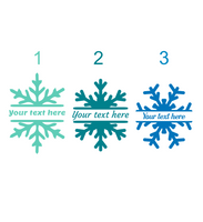 Die Cut Vinyl Customizable Snowflake Monogram Decals - Christmas Crafts