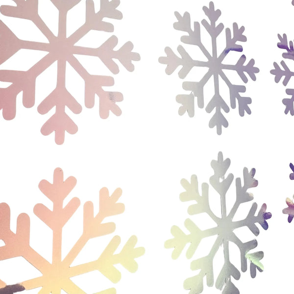 Create Your Own Die Cut Vinyl Holographic Opal Snowflake Decal Pack