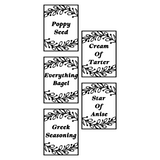 53 Piece Waterproof Vinyl Rectangle Foliage Spice Label Set