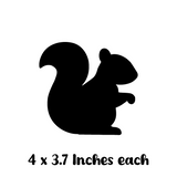 Pack Of Oracal 751 Vinyl Retractable Screen Door / Window Screen Decals - Squirrel