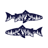 Die Cut Vinyl Fish Outdoor Scene  Car / Truck Decal