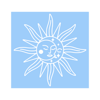 Sunshine & Moon Die Cut Waterproof Vinyl Decal