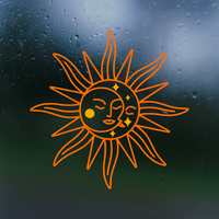 Sunshine & Moon Die Cut Waterproof Vinyl Decal