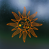 Sunshine & Moon Die Cut Waterproof Vinyl Decal