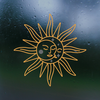 Sunshine & Moon Die Cut Waterproof Vinyl Decal