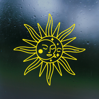 Sunshine & Moon Die Cut Waterproof Vinyl Decal