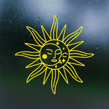 Sunshine & Moon Die Cut Waterproof Vinyl Decal