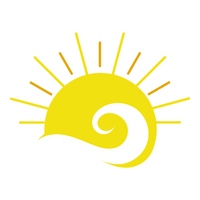 Die Cut Vinyl Sunshine With Wave Decal - Vehicle / Window Decal