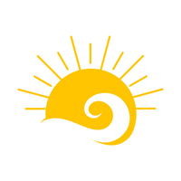 Die Cut Vinyl Sunshine With Wave Decal - Vehicle / Window Decal