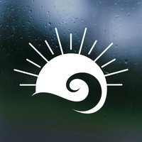 Die Cut Vinyl Sunshine With Wave Decal - Vehicle / Window Decal