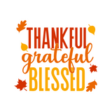 Thanksgiving Autumn Themed Decal - Waterproof Die Cut Vinyl Decal