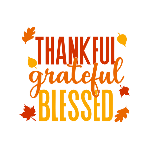 Thanksgiving Autumn Themed Decal - Waterproof Die Cut Vinyl Decal