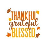 Thanksgiving Autumn Themed Decal - Waterproof Die Cut Vinyl Decal