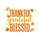 Thanksgiving Autumn Themed Decal - Waterproof Die Cut Vinyl Decal