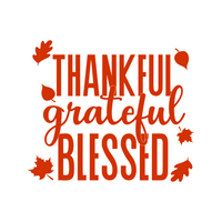 Thanksgiving Autumn Themed Decal - Waterproof Die Cut Vinyl Decal