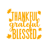 Thanksgiving Autumn Themed Decal - Waterproof Die Cut Vinyl Decal