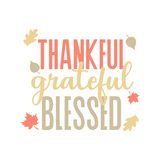 Thanksgiving Autumn Themed Decal - Waterproof Die Cut Vinyl Decal