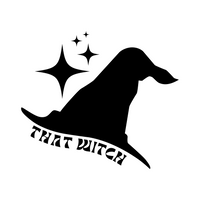 That Witch Halloween Witch Hat Waterproof Vinyl Decal