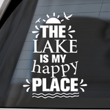 Die Cut Vinyl "The Lake Is My Happy Place" Decal - Get Decaled