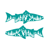 Die Cut Vinyl Fish Outdoor Scene  Car / Truck Decal