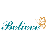 Die Cut Vinyl 'Believe' Butterfly Decal