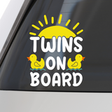 Custom Vinyl Duck Twins On Board Baby On Board Sign / Decal