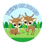 New Custom Designed Twins On Board Waterproof Sticker Decal