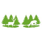 Die Cut Vinyl Buck & Doe  Treeline Decal - Vehicle Decal, Window Decal - Get Decaled