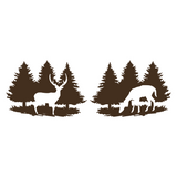 Die Cut Vinyl Buck & Doe  Treeline Decal - Vehicle Decal, Window Decal - Get Decaled