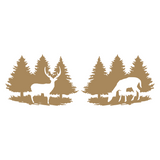 Die Cut Vinyl Buck & Doe  Treeline Decal - Vehicle Decal, Window Decal - Get Decaled