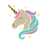Die Cut Vinyl Unicorn & Stars Decal For Tumblers, Vehicles