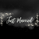 Die Cut Vinyl Removable Just Married Decal Vehicle / Wall Decal