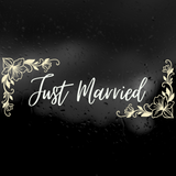 Die Cut Vinyl Removable Just Married Decal Vehicle / Wall Decal