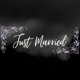 Die Cut Vinyl Removable Just Married Decal Vehicle / Wall Decal
