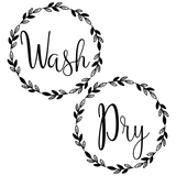 Die Cut Vinyl Washer & Dryer Leaf Wreath Decal Pack