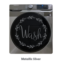 Die Cut Vinyl Washer & Dryer Leaf Wreath Decal Pack