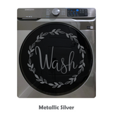 Die Cut Vinyl Washer & Dryer Leaf Wreath Decal Pack