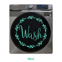 Die Cut Vinyl Washer & Dryer Leaf Wreath Decal Pack