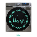 Die Cut Vinyl Washer & Dryer Leaf Wreath Decal Pack