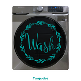 Die Cut Vinyl Washer & Dryer Leaf Wreath Decal Pack