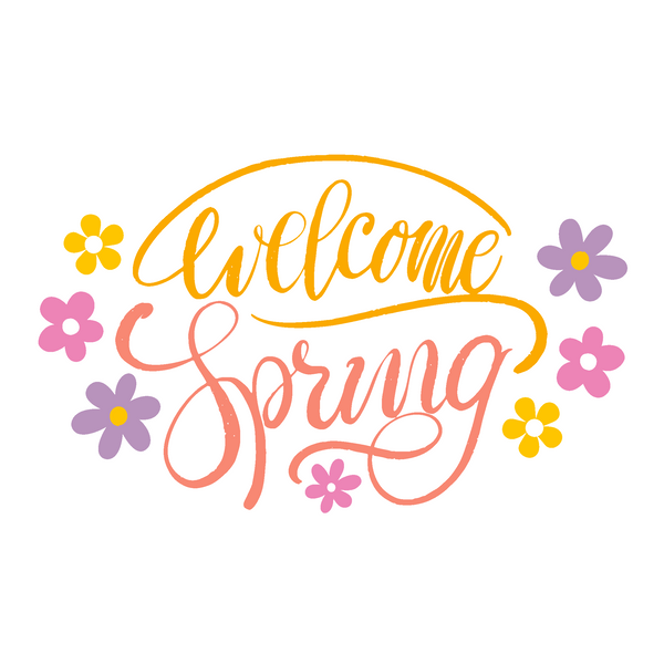 Die Cut Vinyl Welcome Spring Decal For Vehicles / Doors / Glass
