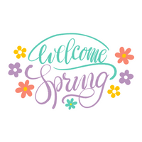 Die Cut Vinyl Welcome Spring Decal For Vehicles / Doors / Glass