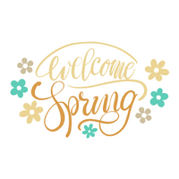 Die Cut Vinyl Welcome Spring Decal For Vehicles / Doors / Glass