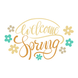 Die Cut Vinyl Welcome Spring Decal For Vehicles / Doors / Glass