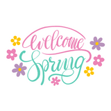 Die Cut Vinyl Welcome Spring Decal For Vehicles / Doors / Glass