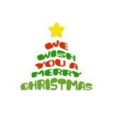 Die Cut Vinyl "We Wish You A Merry Christmas" Decal