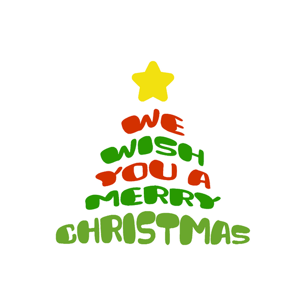 Die Cut Vinyl "We Wish You A Merry Christmas" Decal