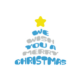Die Cut Vinyl "We Wish You A Merry Christmas" Decal