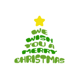 Die Cut Vinyl "We Wish You A Merry Christmas" Decal